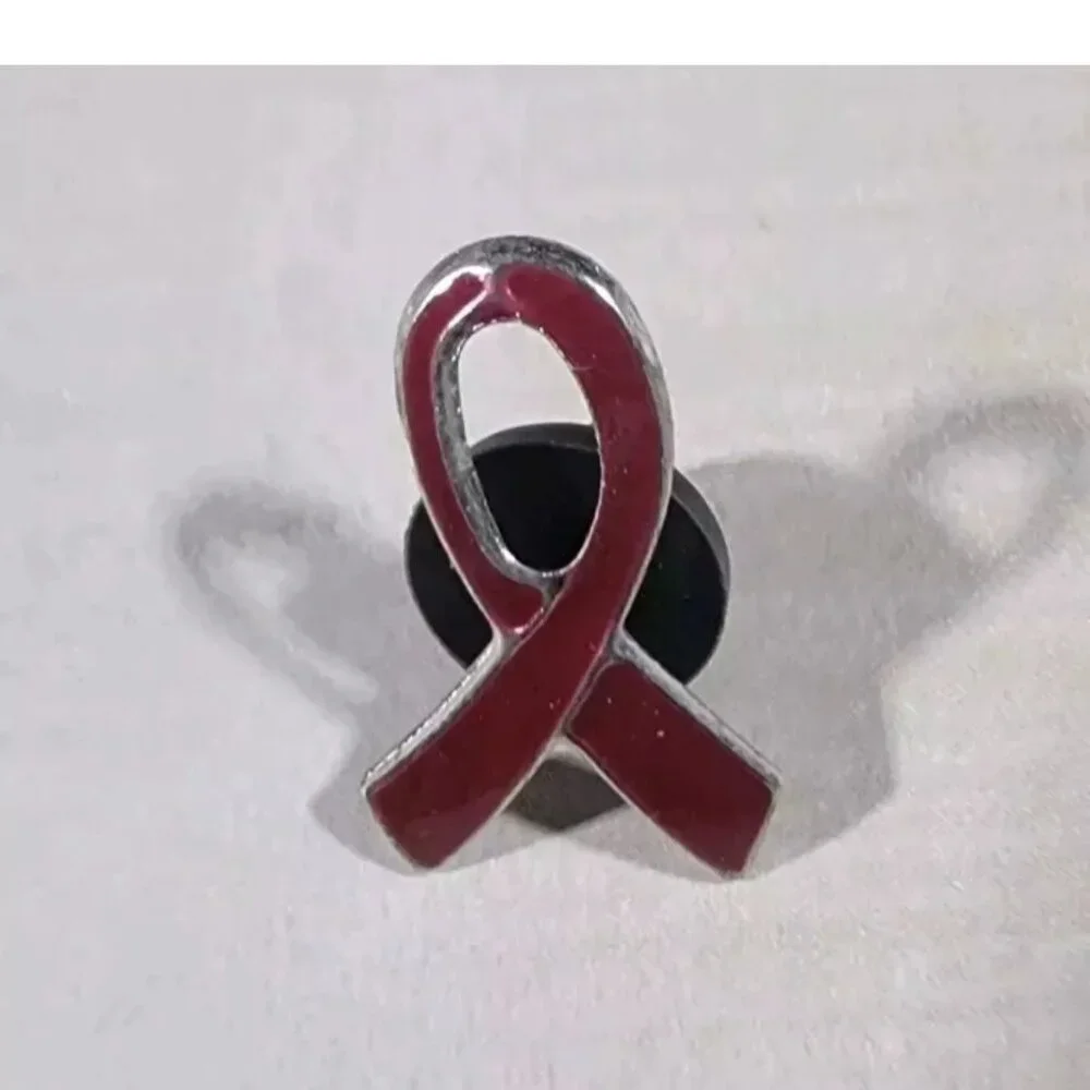 12 Red Awareness Ribbon Pins - Bulk Pack - 1 inch ~ DARE Drug Free, Heart Health